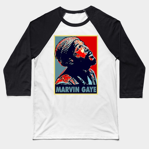 Retro Marvin Gaye Classic 80s Baseball T-Shirt by Wkenca Barada